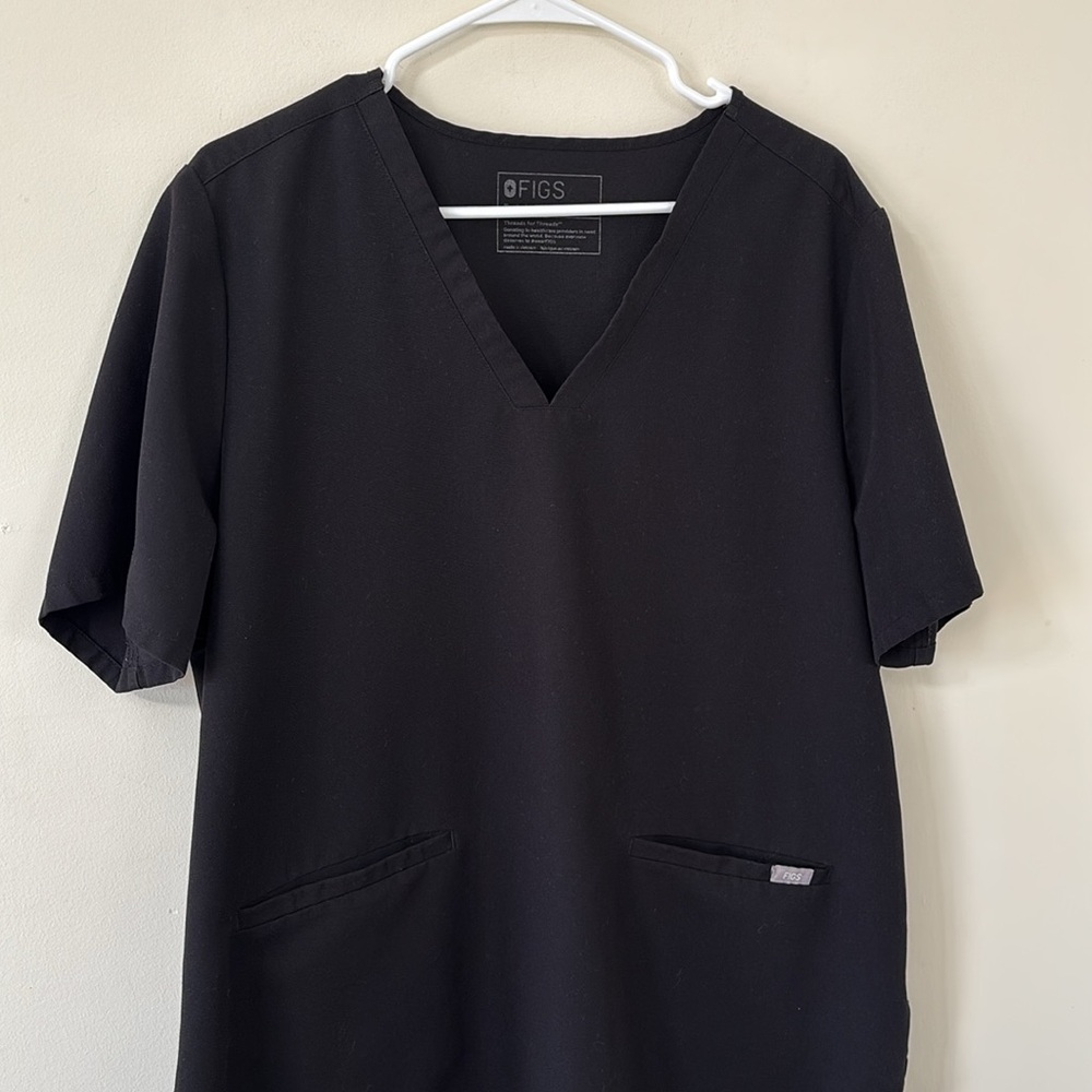 FIGS Casma Three-Pocket Scrub Top Black Size XXL - Picture 3 of 9